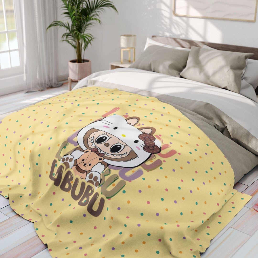 Zimimo Labubu Fleece Blanket, Zimimo Cover, Lafufu Fleece, Cartoon Blanket ...