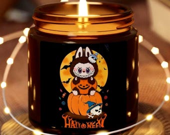 Halloween Labubu Cndle, Labubu Candle, Monster Decor, Labubu Halloween, Monster Candle, Lafufu Jar Candle, Zimomo Candle, Lafufu Candle, 4oz