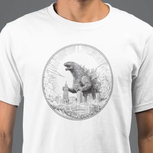 Godzilla T-Shirt, Vintage Shirt, Anime Fan, Godzilla Gift, Anime Design, Sci-Fi Shirt, Gift for Nerds, Godzilla Movie, Monster Shirt