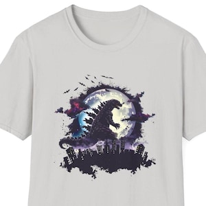 Godzilla T-Shirt, Fun Graphic Tee, Casual Wear, Gift for Gamers, Anime Shirt, Game lovers, Sci-fi, Sumo, Japanese design, Godzilla Gift