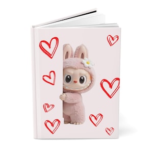 Labubu Notebook, Hardcover Journal, 75 sheets, Kids Notebook, Lafufu Copybook, Labubu Supplies, Labubu Sketchbook, Zimomo Cartoon Diary
