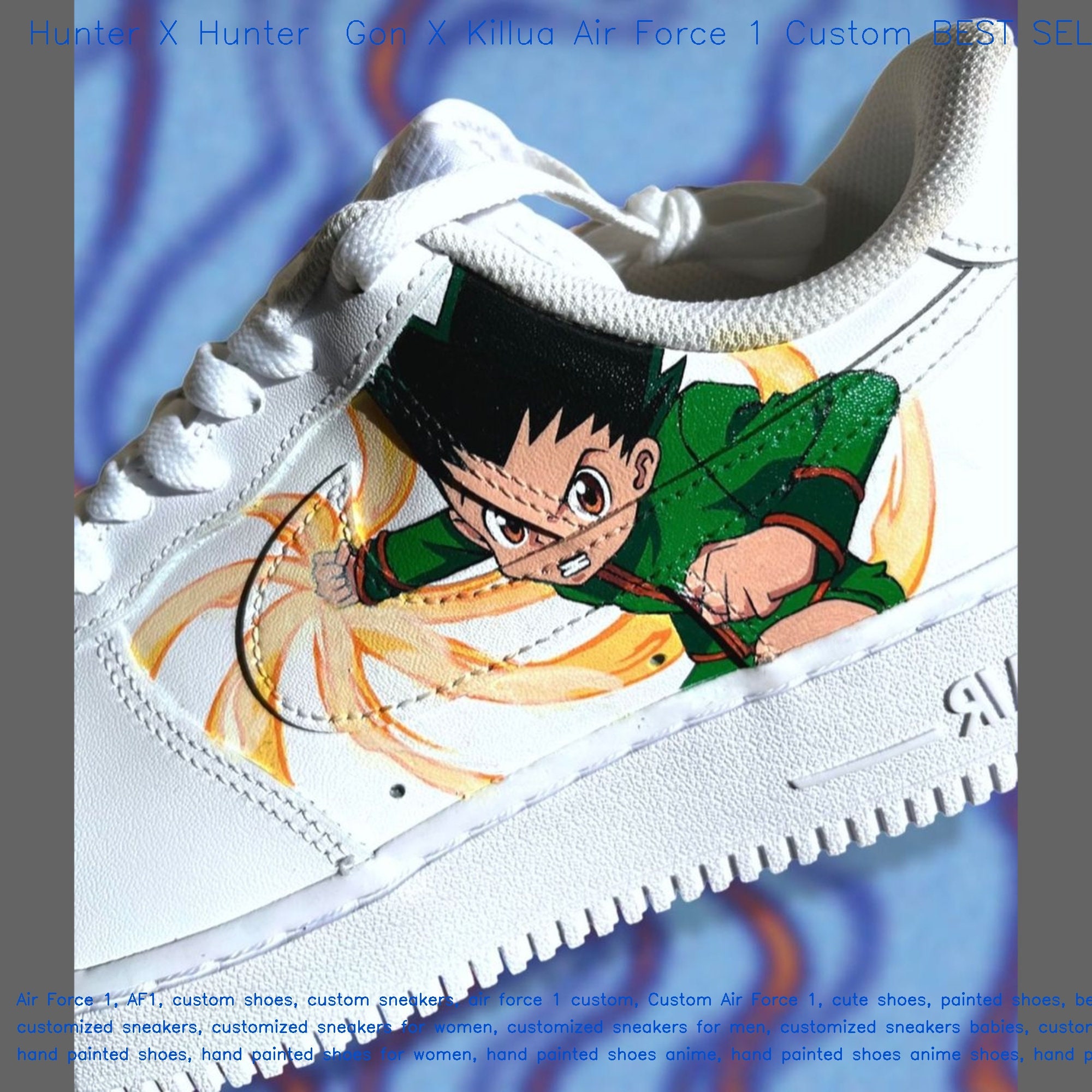 Killua Zoldyck Hunter x Hunter Custom Anime Skate Shoes For Anime Fans