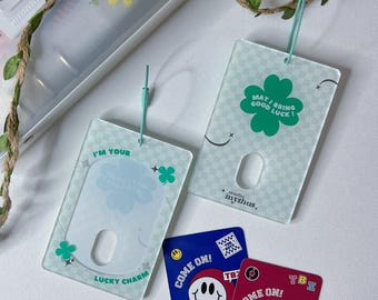 lucky charm photocard holder | kpop acrylic photocard holder