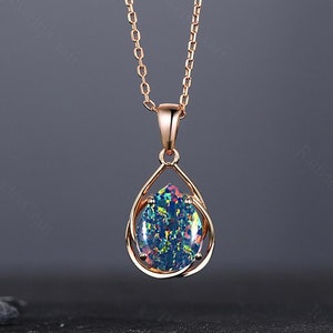 Black opal necklace - Etsy 日本