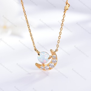 Vintage Moon Opal Amethyst Pendant Necklace Unique Nature Inspired Fire Opal Pendant Alternative Cute Amethyst Moissanite Necklace For Women