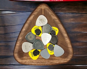 Medium Guitar Pick Tray - Walnut
