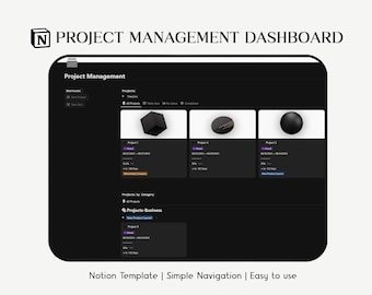 Project Management Dashboard | Notion Template for Task Tracking, Goal Management, Productivity, and Team Collaboration