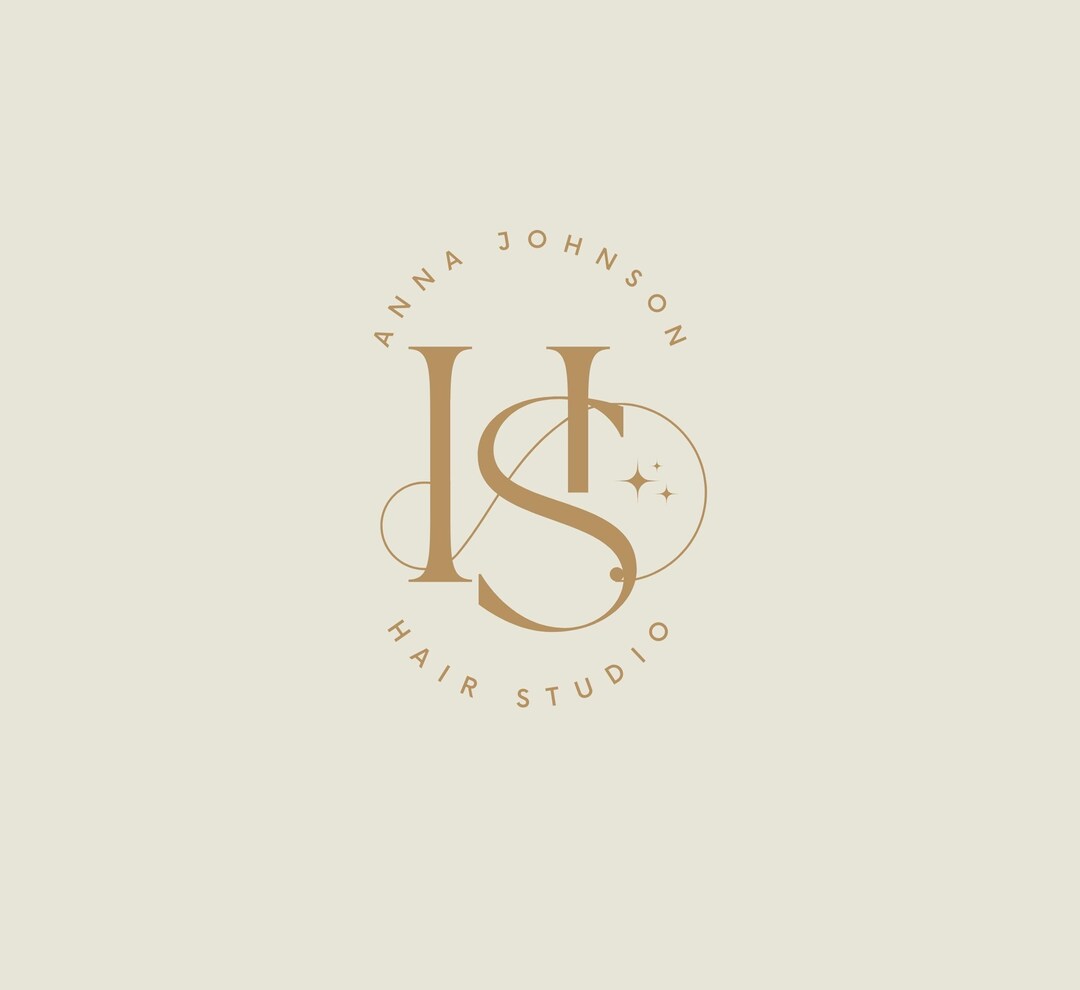 Luxury Golden Initials Logo Design – Canva Editable Glamorous Branding ...