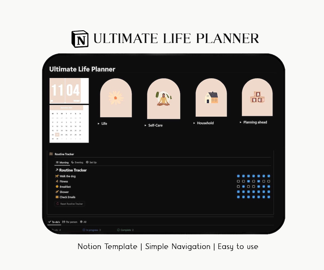 Ultimate Life Planner Notion Template | Digital Notion Life Dashboard ...