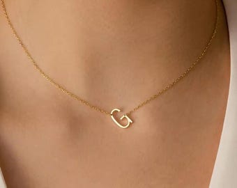 Gold Necklace Jewelry Women, 18k Personalized Initial Letter Chain, Gifts for her, Gifts for girlfriend, Christmas Gift, Bridesmaid Gift Box