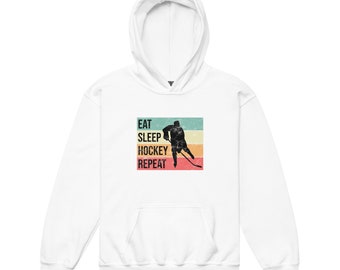 Eat Sleep Hockey Repeat Youth hoodie