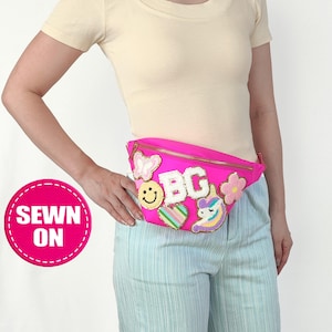 Benutzerdefinierte Fanny Pack Aufnäher aufgenäht Personalisierte kleine Fanny Pack Monogramm Chenille Patches Anpassbare Crossbody Tasche Brusttasche Hüfttasche