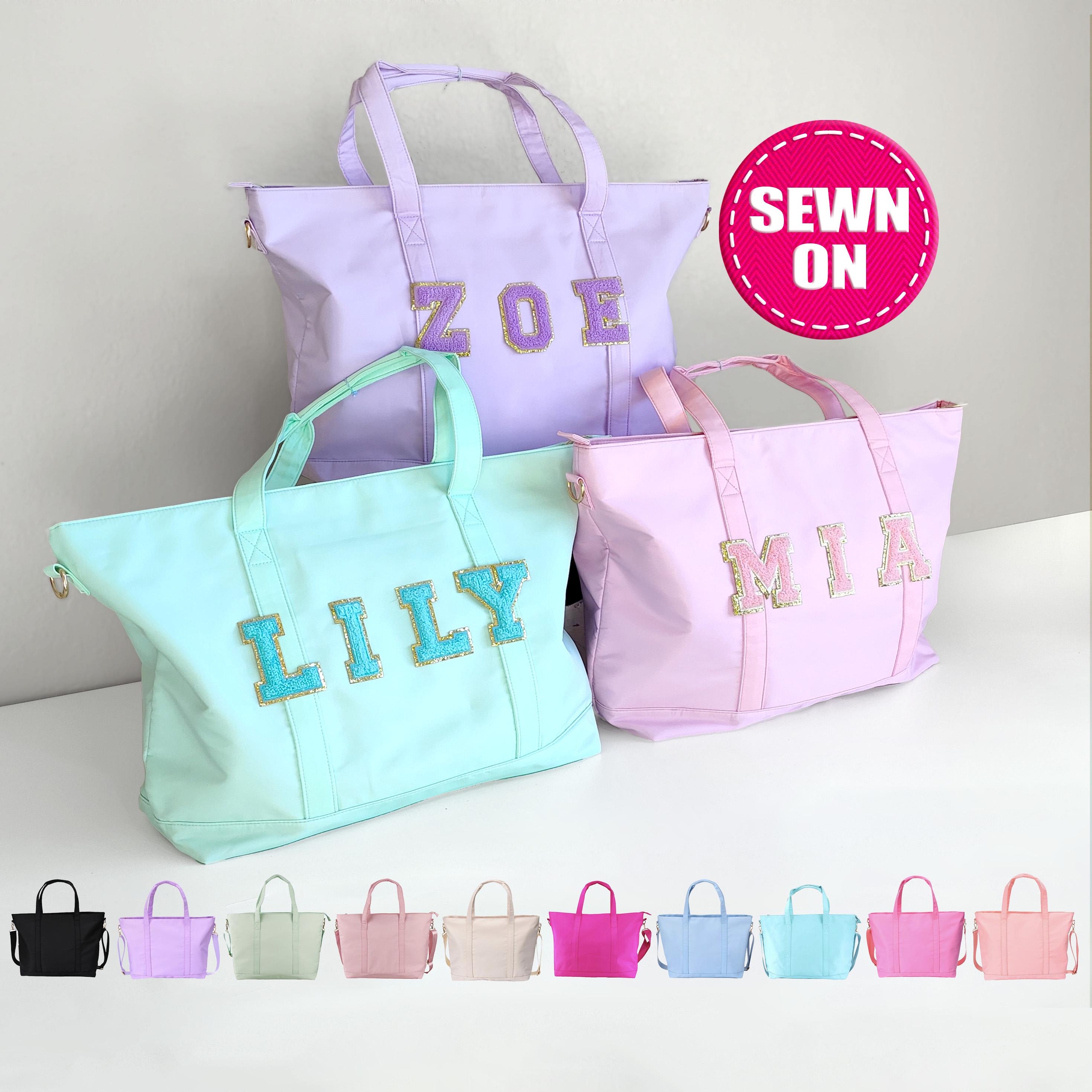 Custom nylon tote bags hot sale