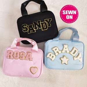 Personalized Lunch Bag Customizable Lunch Box Bag Nylon Chenille Patches Kid Lunch Bag Back to school Custom Patch Insulated Cooler Bento