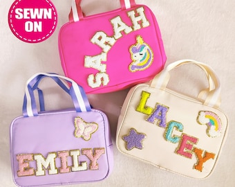 Personalisierte Lunch Bag Personalisierte Lunch Box Tasche Nylon Chenille Patches Kid Lunch Bag mit Name