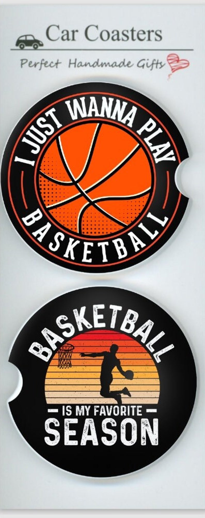 Basketball Car Coasters Etsy