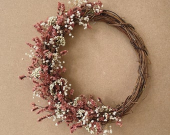 Dried floral wreath