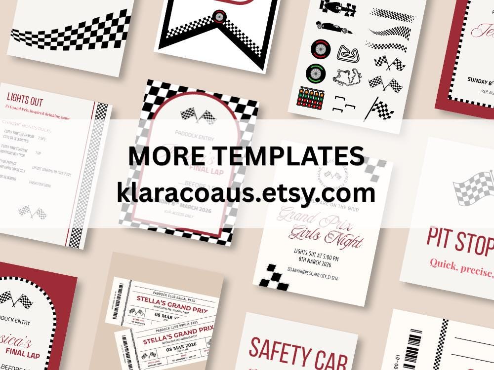 F1 Welcome Sign Bundle – Editable Canva Template (digital Download) - Etsy