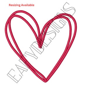 May include: A double-lined heart shape in a bright pink color.