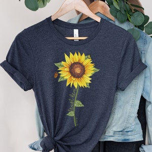 Christian Shirts, Religious Gifts, Trust Him Shirt, Christian Gifts, Sunflower Graphic Tees, Gifts for Her, Psalm shirt, Bible Shirt