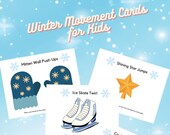 Winter Movement Cards for Kids, Christmas Game Printable for Kids, Winter Movement Cards for Classroom, Winter Classroom Action Cards