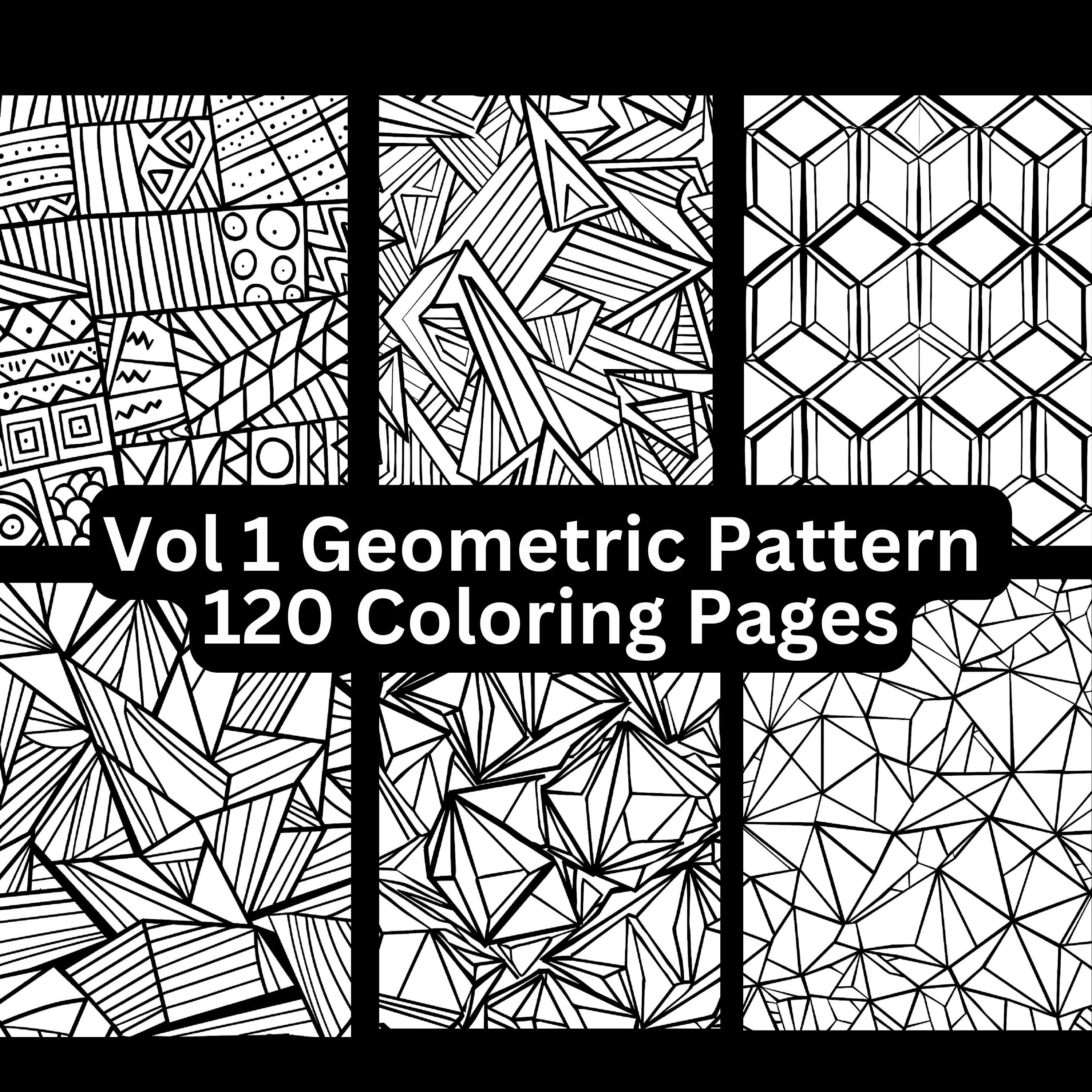 120 Geometric Patterns Coloring Pages for Adults & Kids (digital ...