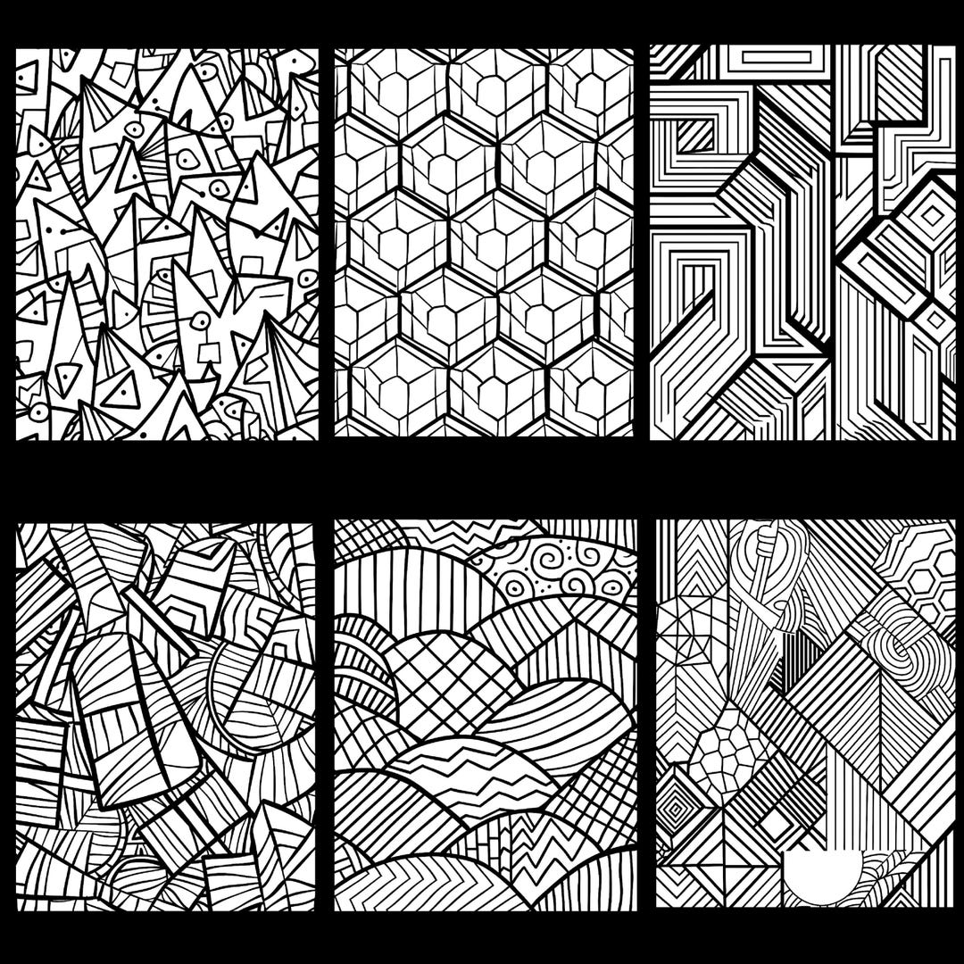 Downloadable Geometric Patterns 122 Geometric Patterns Coloring Pages (digital Download) - Etsy