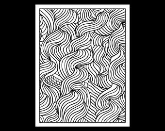 103 pages à colorier géométriques, livre de coloriage pour adultes et enfants (téléchargement numérique)