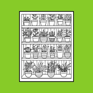 200 Herb Garden Coloring Pages, Stress Relief Adult Coloring (Digital Download)
