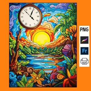 200 Summer "time" Coloring Pages, Printable, Digital, Download, Color ...