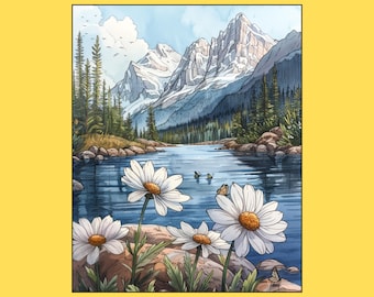 150+ Botanical Coloring Pages, Nature Scenes (Digital Download)