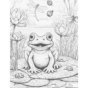 84 Cute Frogs Coloring Pages, Printable, Instant Download, Child ...