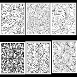 103 Patterns Coloring Pages, Printable, Instant Digital Download, Adult ...