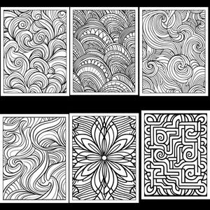 103 Patterns Coloring Pages, Printable, Instant Digital Download, Adult ...