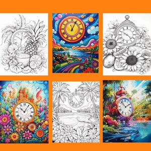 200 Summer "time" Coloring Pages, Printable, Digital, Download, Color ...