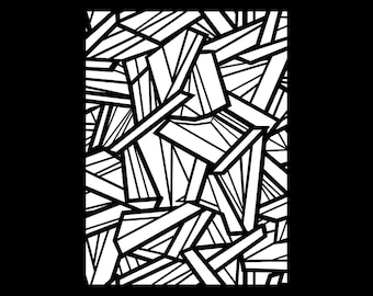 127 kleurplaten met geometrisch patroon (digitale download)