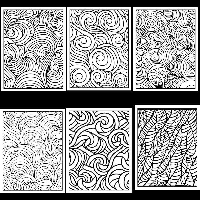 103 Patterns Coloring Pages, Printable, Instant Digital Download, Adult ...