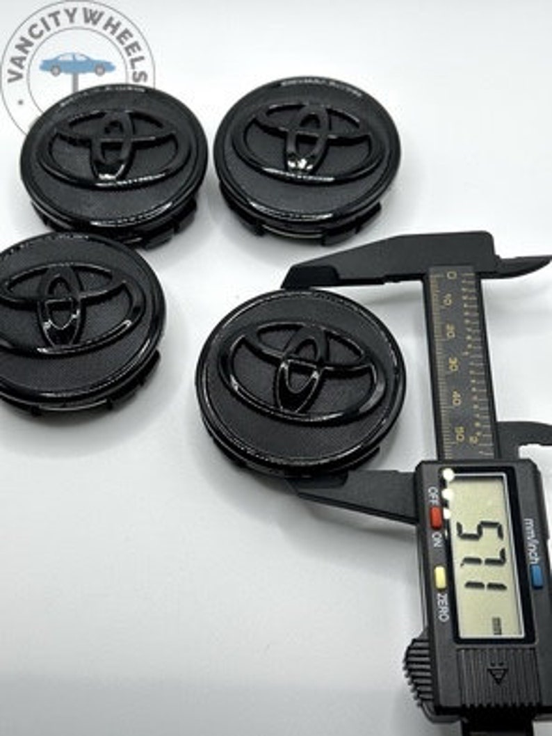 4pcs Black Gloss 57mm Toyota Wheel Center Hub Caps for Toyota Prius