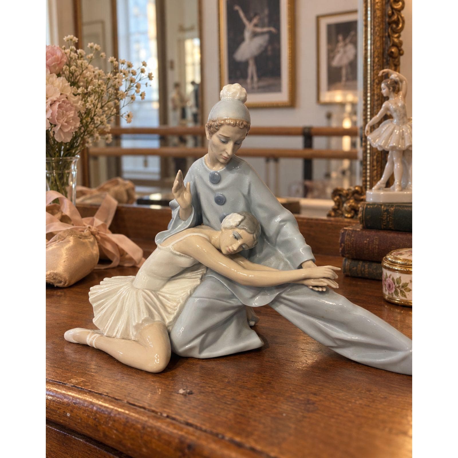 Lladro Ballerina and Clown - Etsy