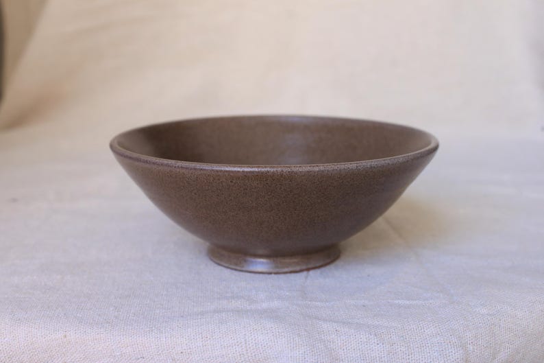 Handmade Ceramic Breakfast Bowl: Lead-Free Glaze, Food Safe Plum purple