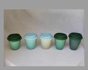 Handmade Porcelain Travel Cup / Coffee Cup / Tumbler with lid