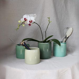 Multi-purpose Handmade porcelain pot / decorative planter / utensil holder / pencil holder