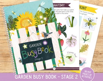 Garden Busy Book: Preschool Learning Activities (Digital Download)