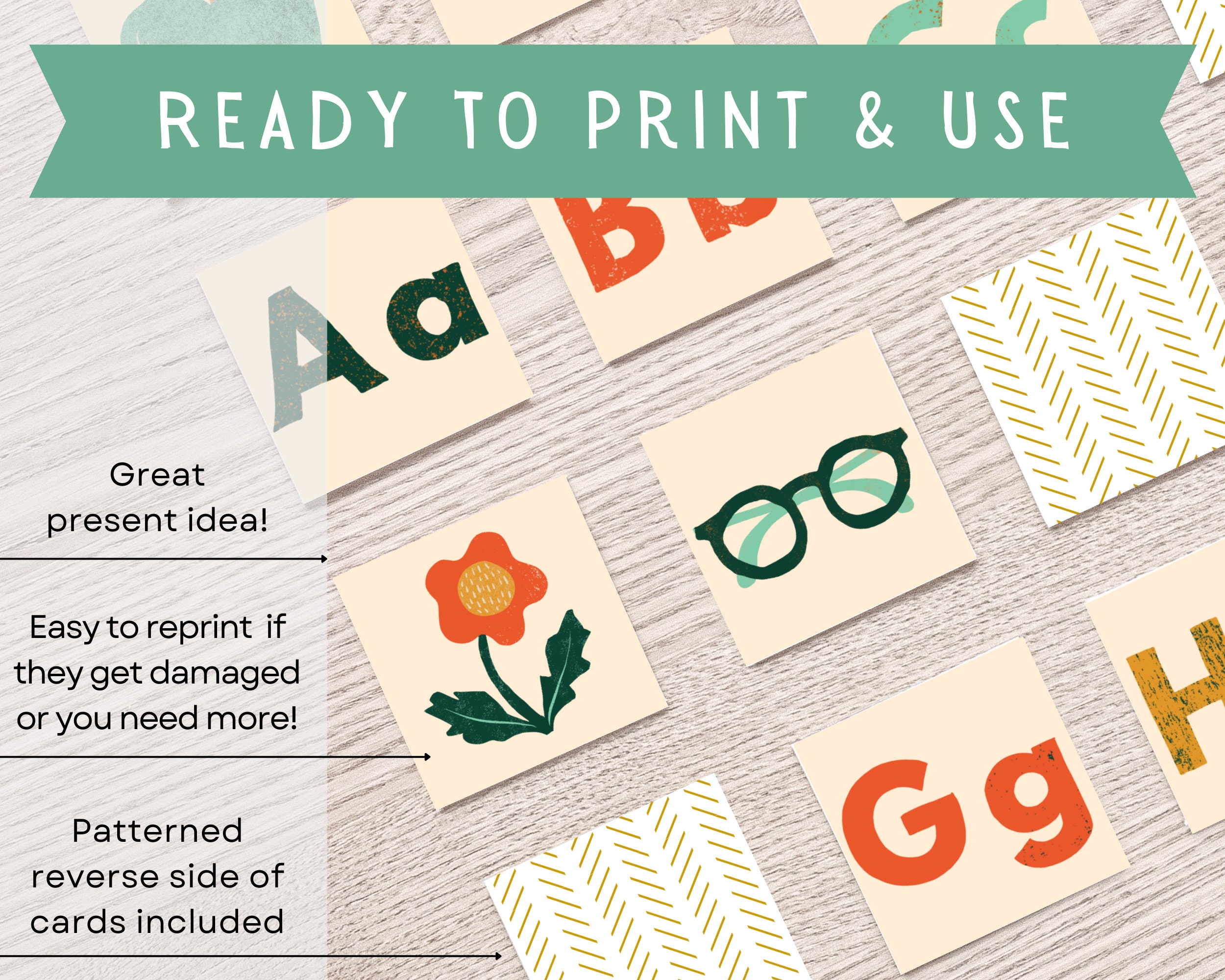 Alphabet Memory Card Game Printable Learn ABC Game Preschool Activity