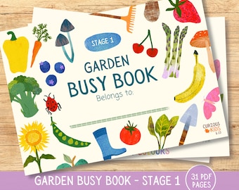 Spring Busybook Printable Quiet books Toddler Activities Morning Busy Book Montessori Homeschool Resources Preschool Pre-K Kids gift