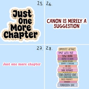 Pegatinas temáticas de fanfiction / Ao3 / Romance oscuro / Kudos / Acabado personalizable / Pegatinas para portátil / imagen 7