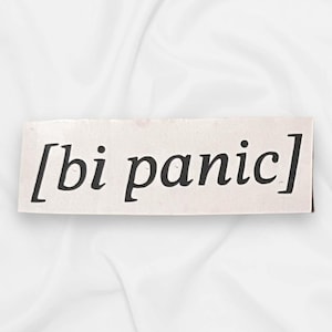 Bi Panic Vinyl | Dekal | HBTQ+ | Bisexuell | Klistermärke | Anpassningsbar färg | Bil | Fönsterdekal | Laptopdekal