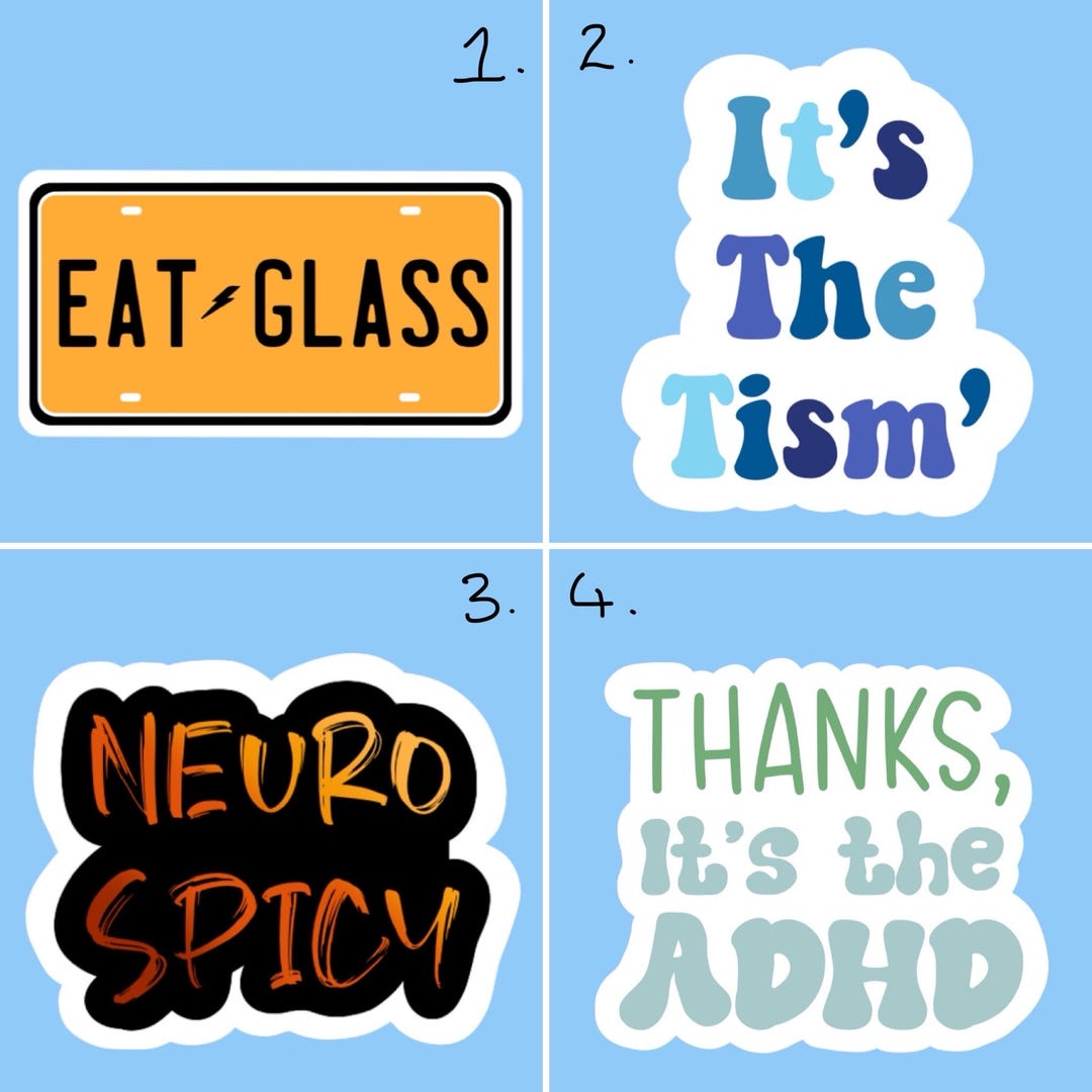Neurospicy Themed Stickers | ADHD | Audhd Autism | Overstimulated ...