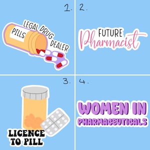 ApothekenStudent Aufkleber | Medizinische Fakultat | Apotheker | Licence to Pill | Anpassbare Finish | Sammelalbum | Zeitschrift | Perfekt als Geschenk