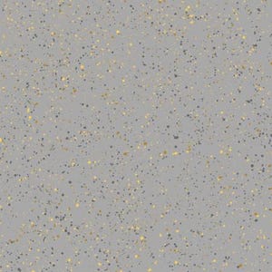 May include: A seamless pattern featuring a light gray background speckled with small, randomly distributed dots in shades of gold and dark gray. The design creates a textured, speckled appearance.